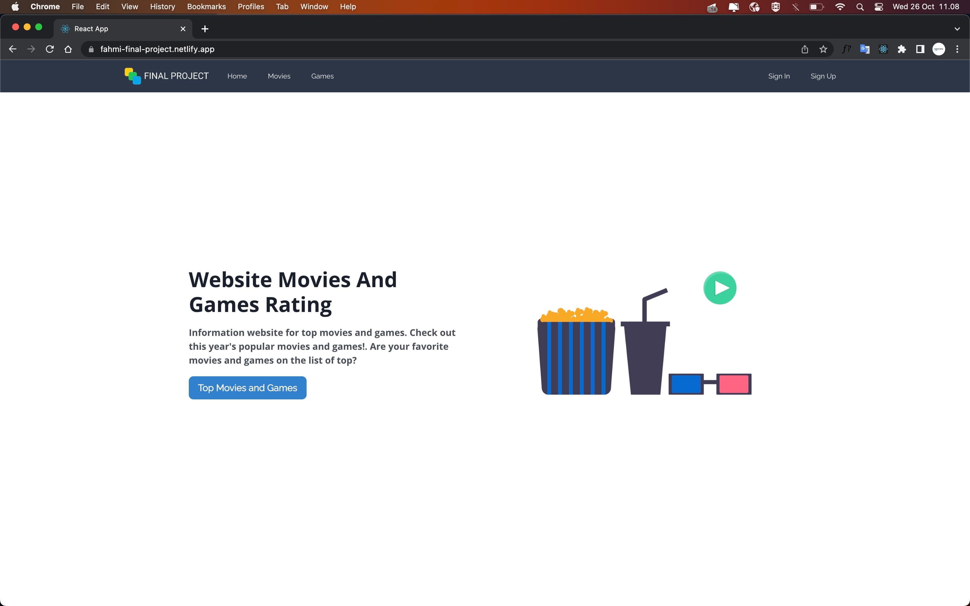 Banner Website Movies And Games Rating