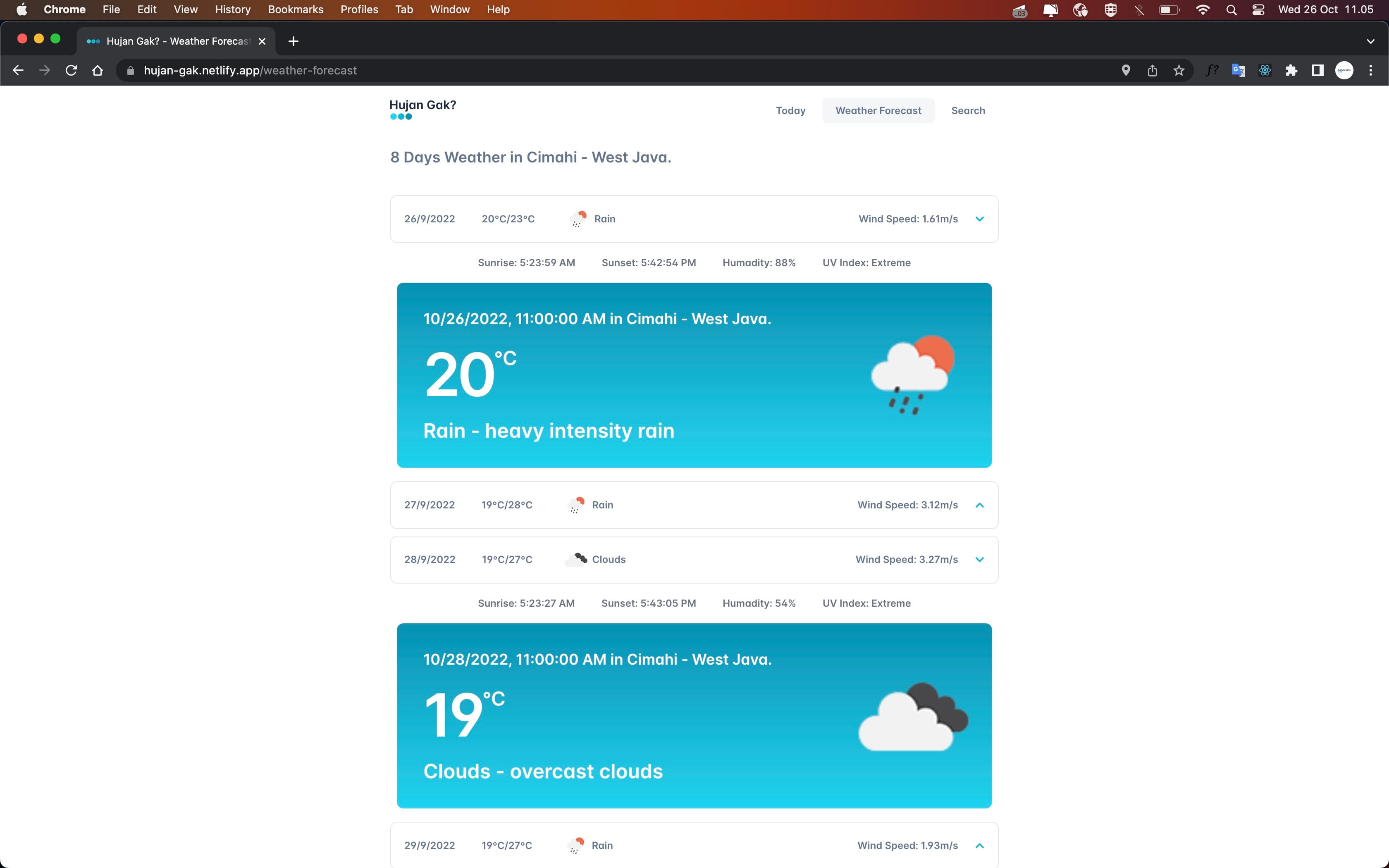 8 Days Weather Forecast