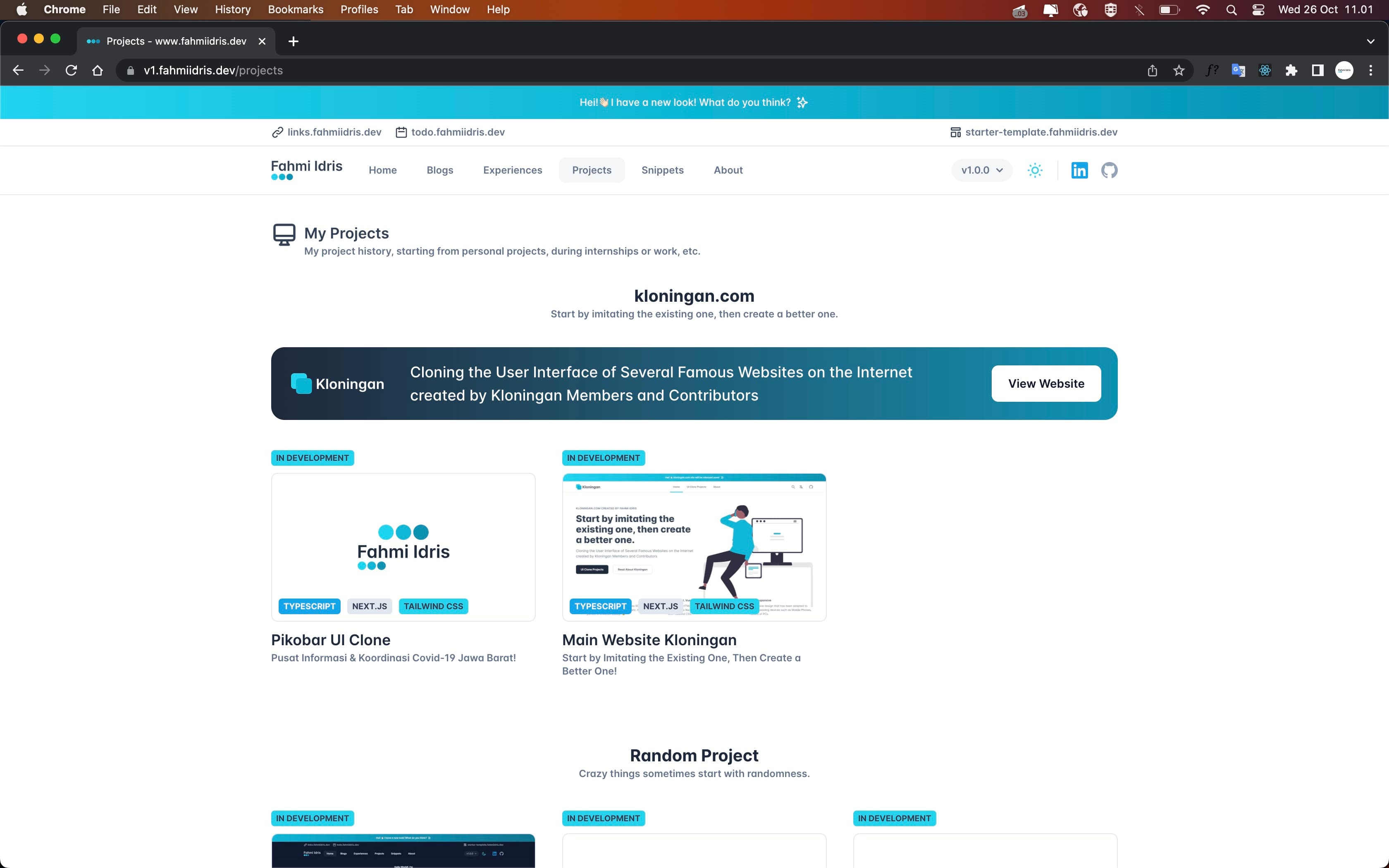 Projects Page
